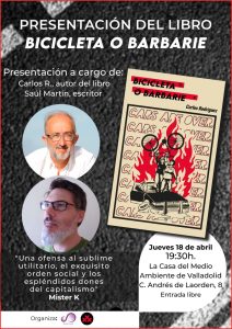 Lee más sobre el artículo Presentación del libro «Bicicleta o barbarie»